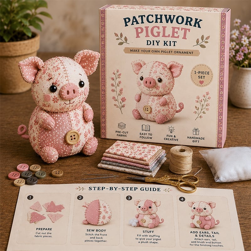 ⏳LIMITED TIME SALE 50% OFF🐮🧵DIY Patchwork Animal Kit – Create Your Own Adorable Animals