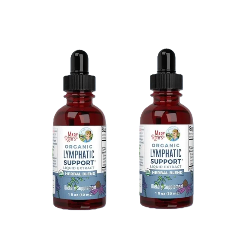 Organic  Lymphatic Drainage Drops | Herbal Lymph Detox & Immune Support with Echinacea, Elderberry | Vegan, 30 ml