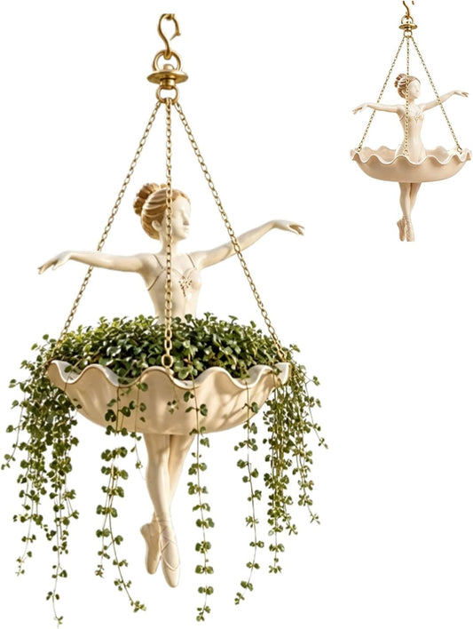 Ballet Dancer Hanging Planter – Graceful Artistry, Living Greenery 🩰🌿