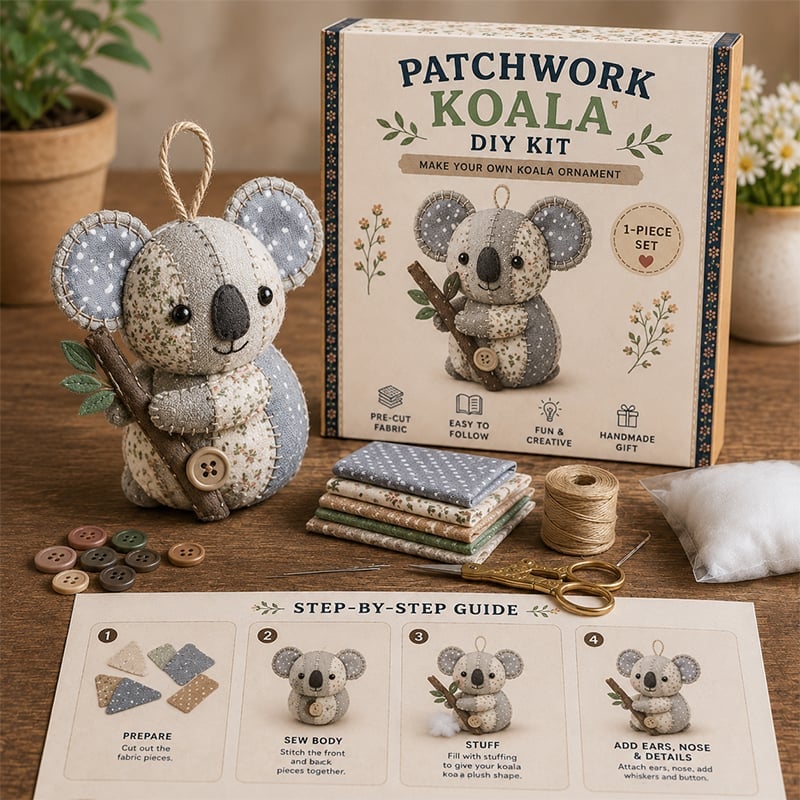 ⏳LIMITED TIME SALE 50% OFF🐮🧵DIY Patchwork Animal Kit – Create Your Own Adorable Animals