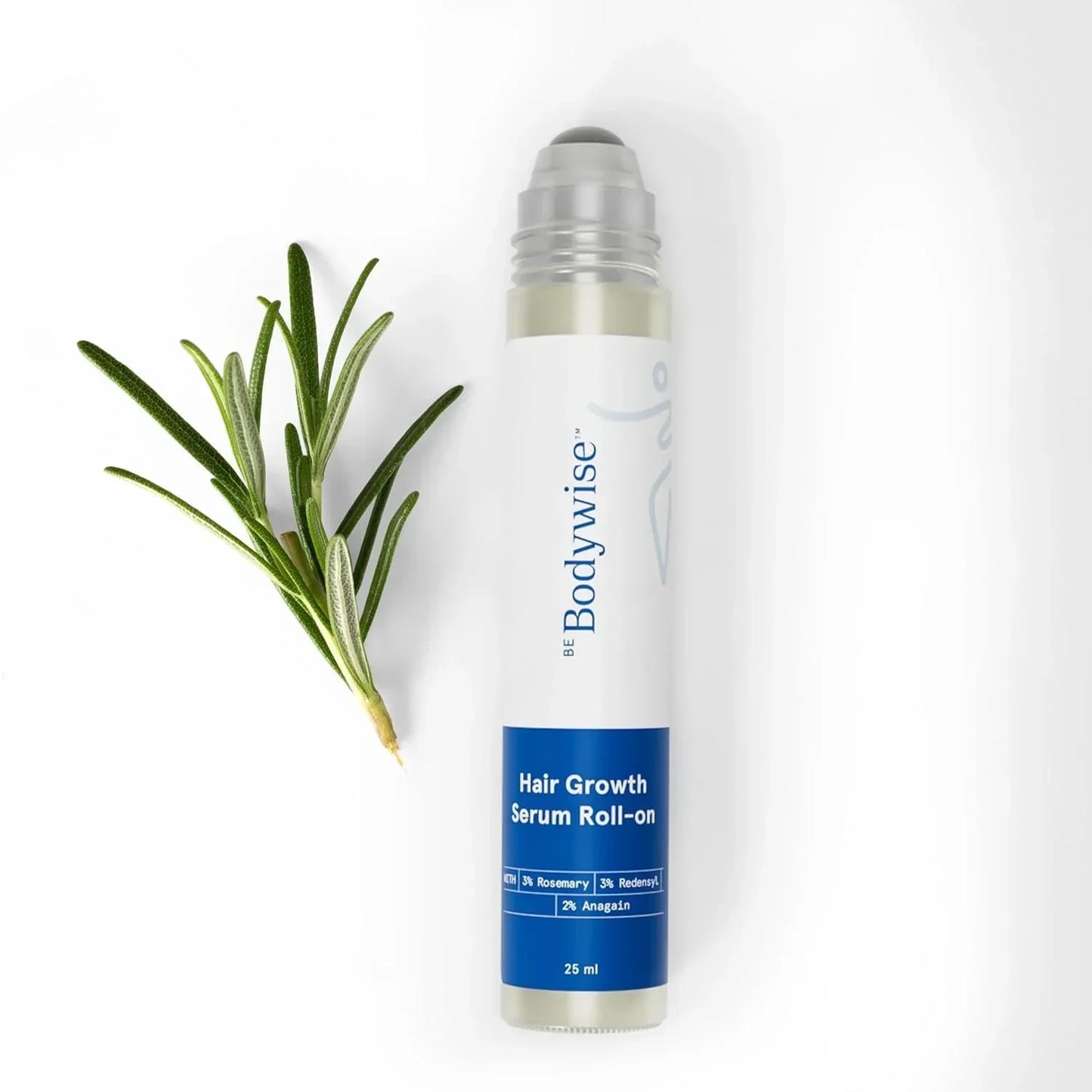 Bodywise Advanced Hair Growth Serum Roll On - Para Adelgazamiento del Cabello, Herbal - (25ml)