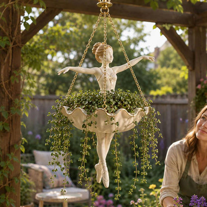 Ballet Dancer Hanging Planter – Graceful Artistry, Living Greenery 🩰🌿