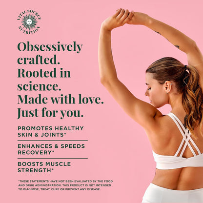 Vital Source Nutrition - Flexi - Creatine & Collagen Stick Packs - 5g Creatine Monohydrate + 1g MoriKol Collagen -Supports Strength, Recovery & Skin Health -20 Servings