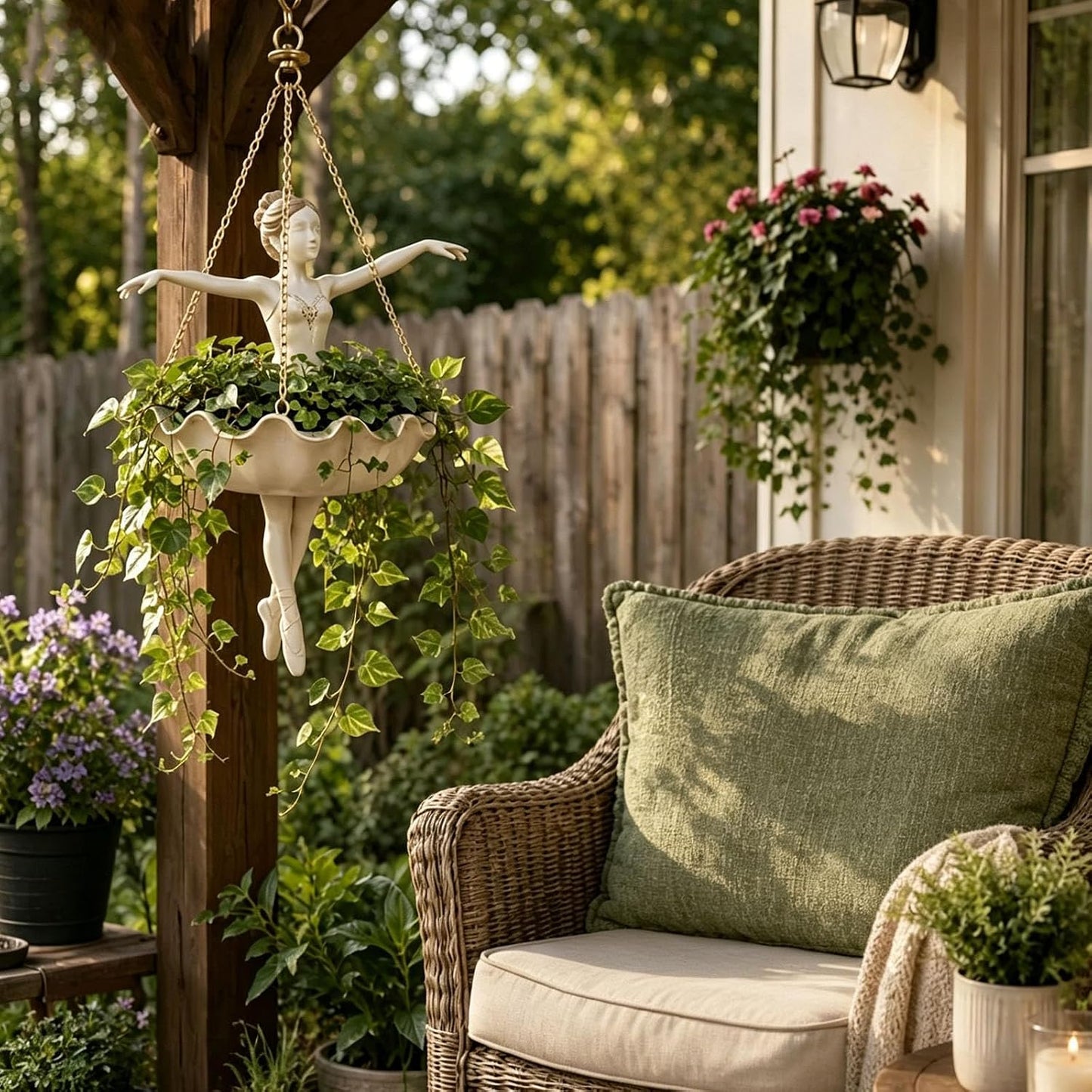 Ballet Dancer Hanging Planter – Graceful Artistry, Living Greenery 🩰🌿