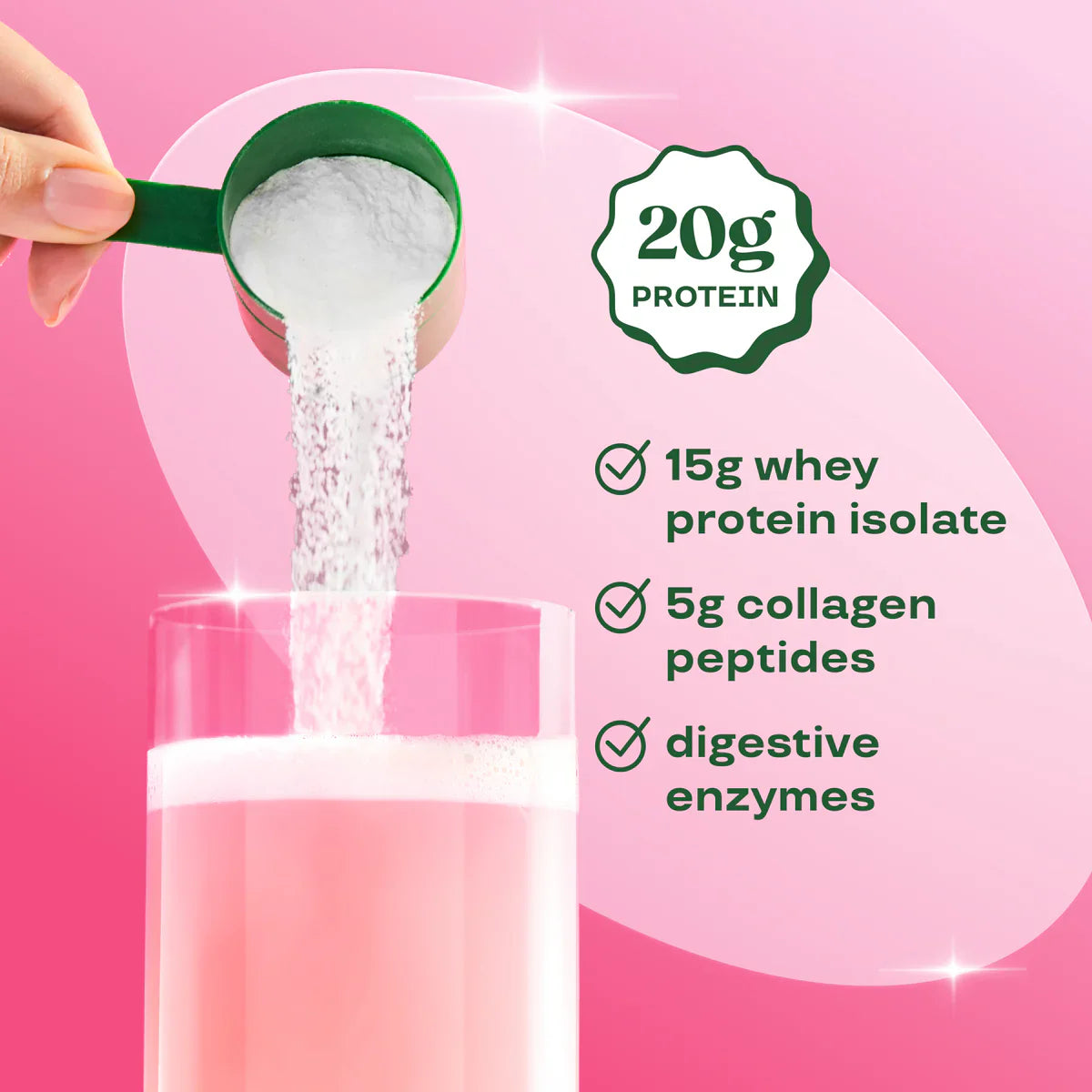 Bloom Nutrition Clear Protein - Mezcla de proteína de suero de leche clara y colágeno | 20 g de proteína, 90 calorías, 0 g de azúcar, bebida frutal ligera y refrescante | Proteína para mujeres