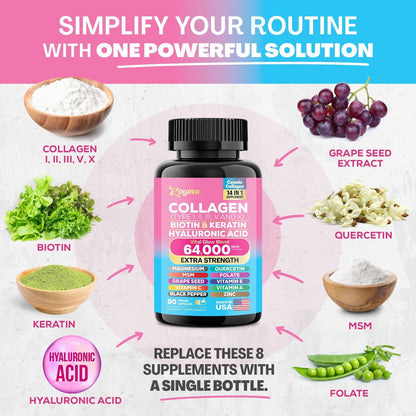 Complejo de Belleza Cosmic Collagen - 64,000 MCG - ¡Ilumina tu Resplandor!