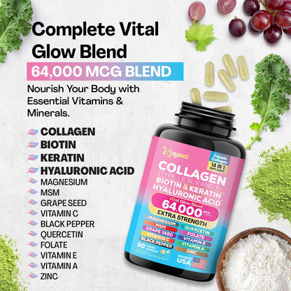 Complejo de Belleza Cosmic Collagen - 64,000 MCG - ¡Ilumina tu Resplandor!