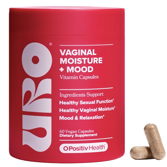 O Positiv URO Humedad Vaginal y Estado de Ánimo Formulado para Apoyar la Humedad Vaginal, el Estado de Ánimo y la Relajación -30 Porciones