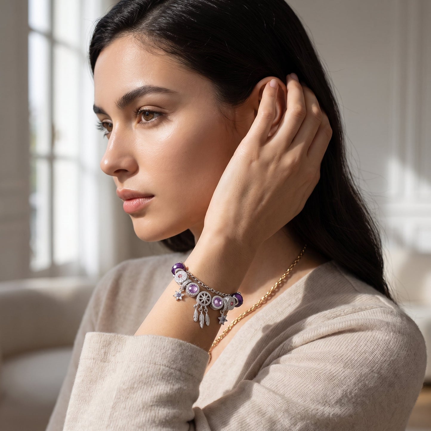 ❤️ Last Day 70% OFF - Dreamcatcher Feather Charm Bracelet | Luxe6786