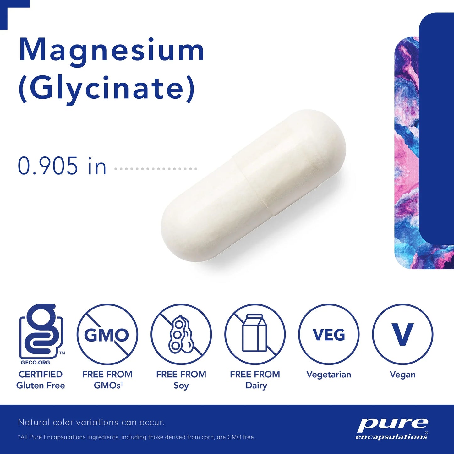 Pure Encapsulations Magnesio (Glicinato) - Suplemento para apoyar el alivio del estrés, el sueño, la salud cardíaca, los nervios, los músculos y el metabolismo* - con Glicinato de Magnesio - 90 cápsulas