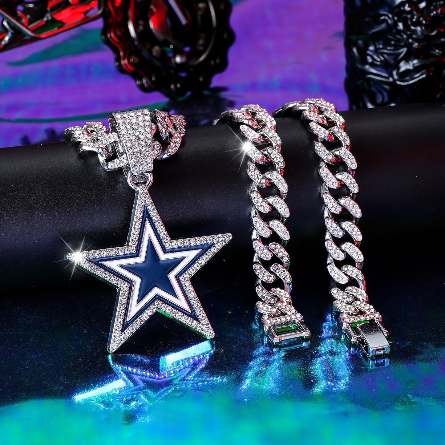 🔥 LAST DAY: Up to 50% OFF – NFL Team Pride Gem Chain Necklace