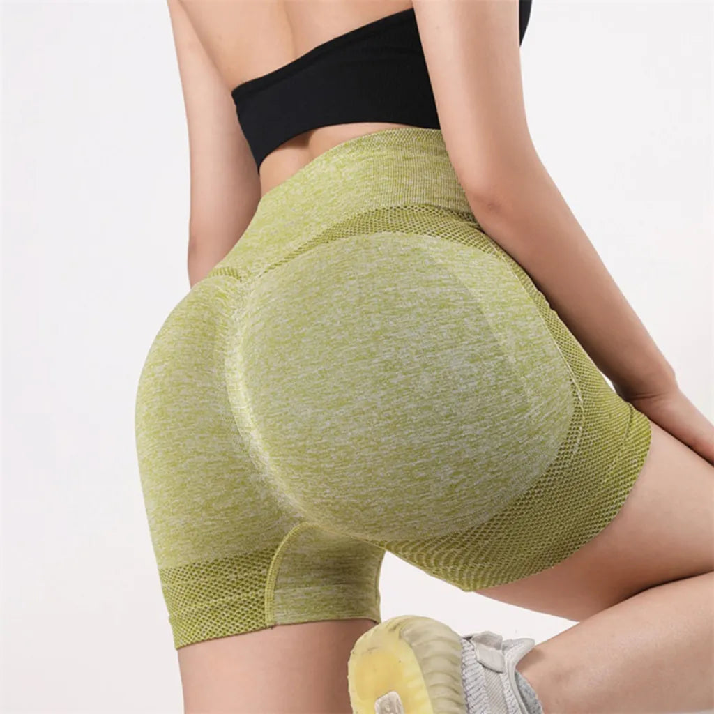 Women Yoga High Waist Workout Shorts
