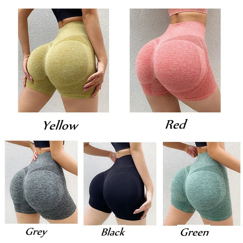 Women Yoga High Waist Workout Shorts