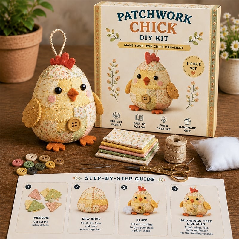 ⏳LIMITED TIME SALE 50% OFF🐮🧵DIY Patchwork Animal Kit – Create Your Own Adorable Animals