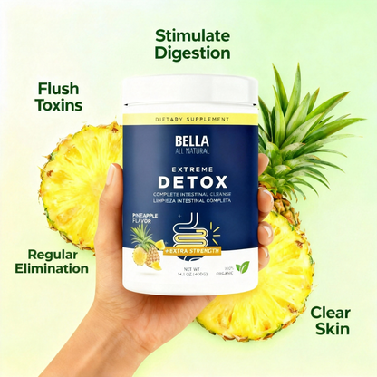 Polvo desintoxicante Pineapple Extreme – Favorece el equilibrio del sueño, la desintoxicación profunda y la luminosidad de la piel | Suplemento limpiador totalmente natural
