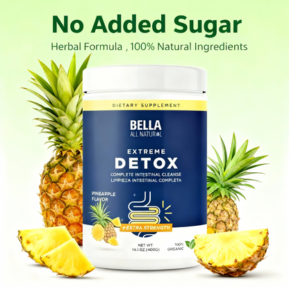 Polvo desintoxicante Pineapple Extreme – Favorece el equilibrio del sueño, la desintoxicación profunda y la luminosidad de la piel | Suplemento limpiador totalmente natural