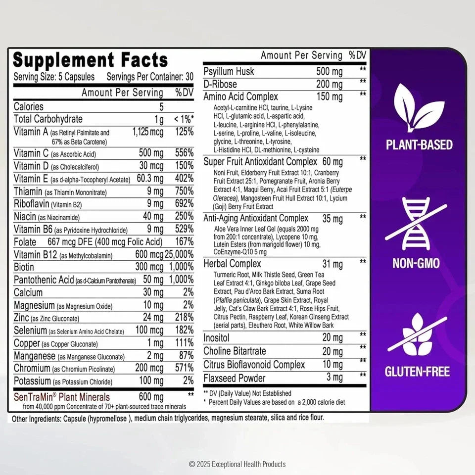 Immuno 150, suplemento de apoyo inmunológico, repleto de 70 minerales de plantas, 13 vitaminas esenciale