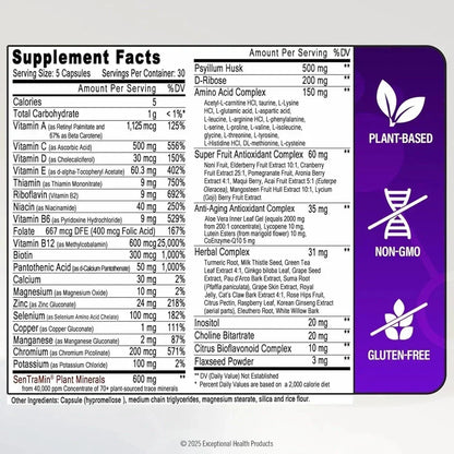 Immuno 150, suplemento de apoyo inmunológico, repleto de 70 minerales de plantas, 13 vitaminas esenciale