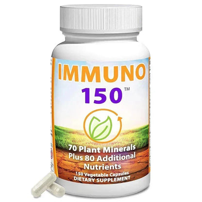 Immuno 150, suplemento de apoyo inmunológico, repleto de 70 minerales de plantas, 13 vitaminas esenciale