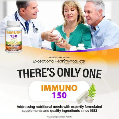 Immuno 150, suplemento de apoyo inmunológico, repleto de 70 minerales de plantas, 13 vitaminas esenciale