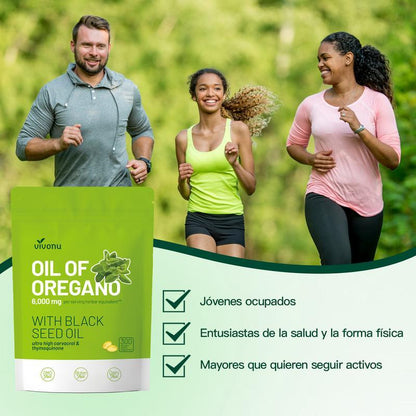 Oregano Oil 300 Capsules with Black Seed Oil | Natural Antioxidants for Fitness | Nutritional Support | Highly Effective Botanical Edible Food Supplement